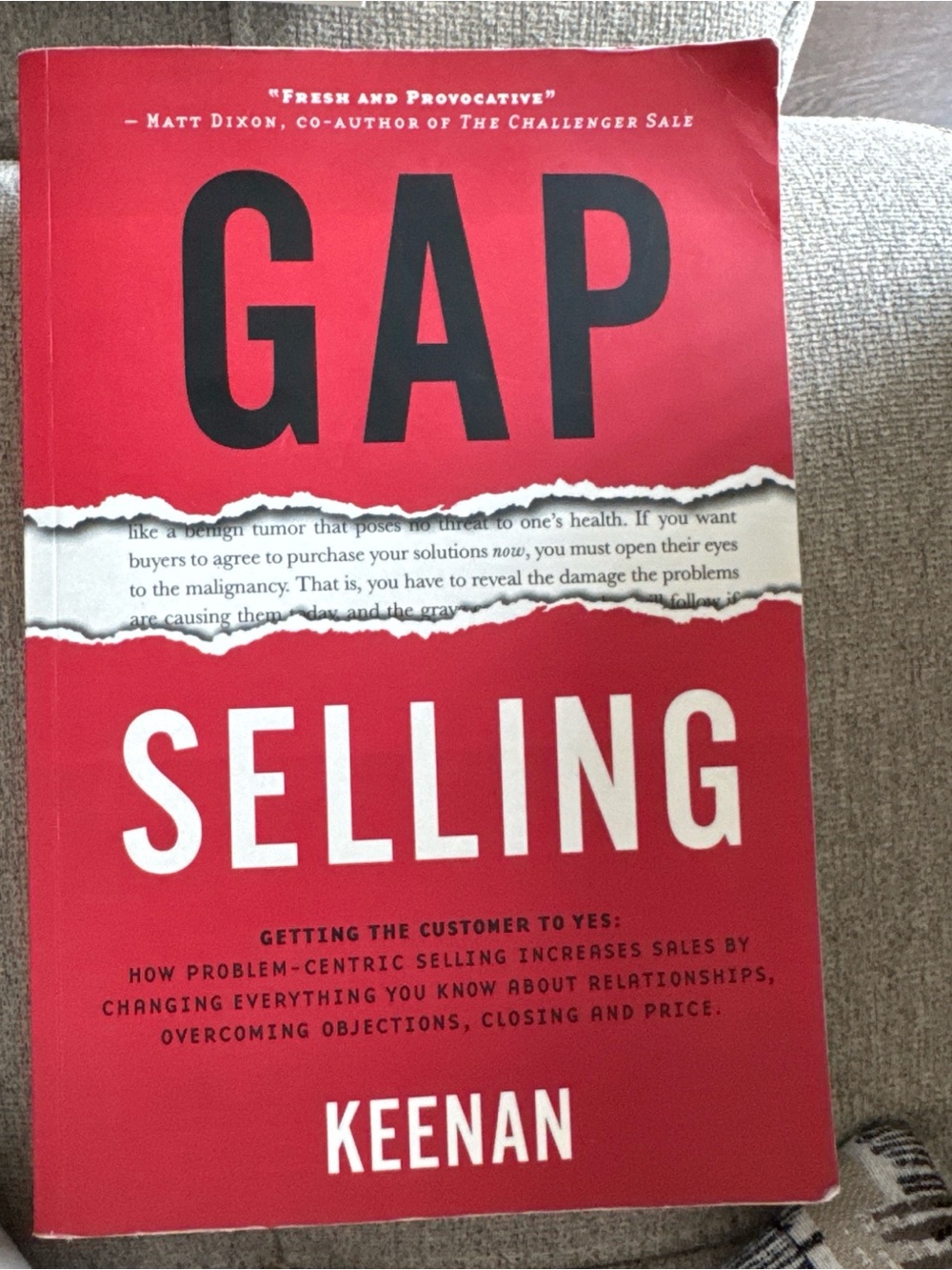 GAP Selling by Keenan - Red Paperback Business Book